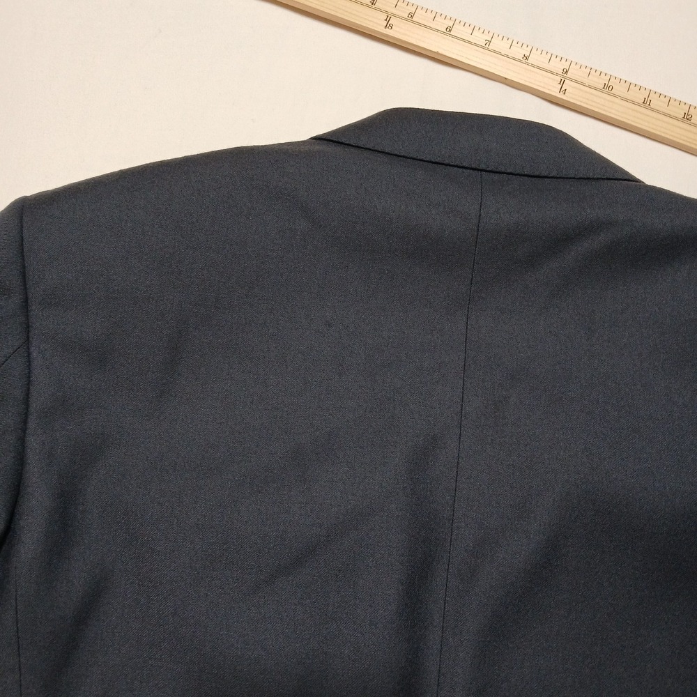 Canali Mens Blue Virgin Wool Blazer Size 40R Non-vented/ Single Breast/ 3 Button - Picture 8 of 13